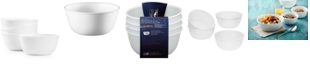 Corelle Shimmering White Collection Glass 4-Pc. Soup & Cereal Bowls 